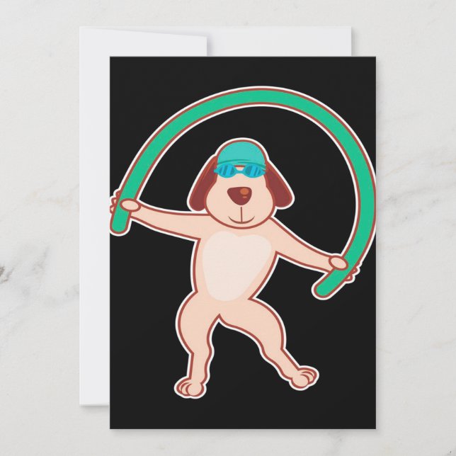 Tarjeta Festiva Aerobios del agua del perro | Gracioso regalo (Anverso)