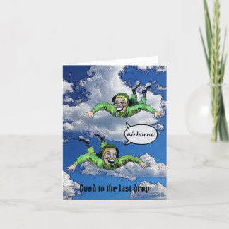 Tarjeta Festiva Aeronáutico, paracaidista del ejército, personaliz