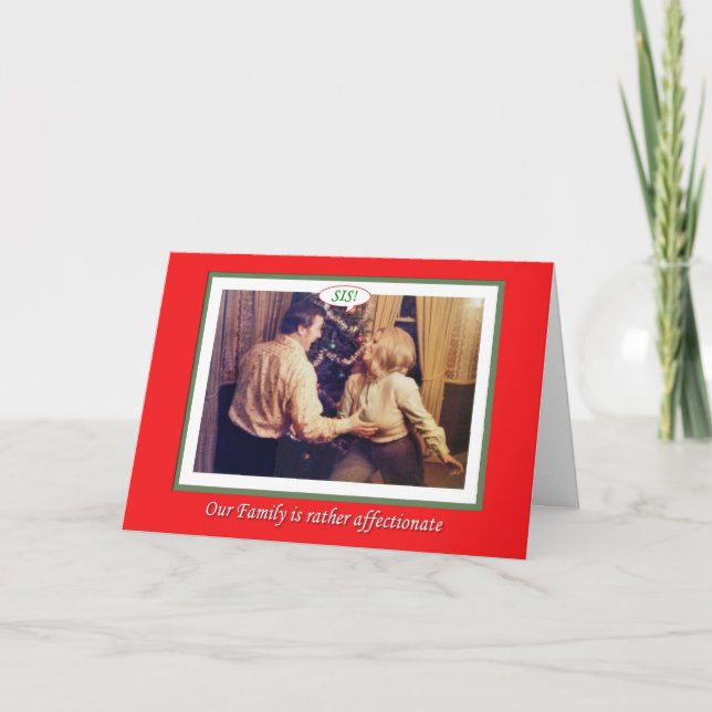 Tarjeta Festiva Afección familiar de navidades (Anverso)