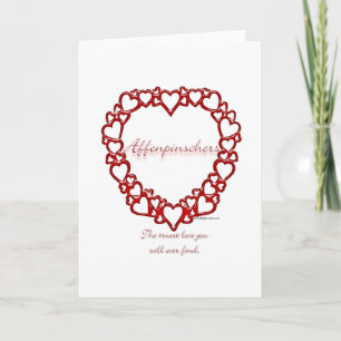 Tarjeta Festiva Affenpinscher True Love