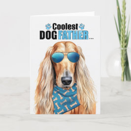Tarjeta Festiva Afhan Hound Dog Coolest Dad