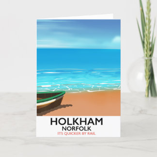 Tarjeta Festiva Afiche de viaje de Holkham Norfolk Beach