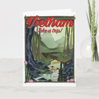 Tarjeta Festiva Afiche de viaje de la Cueva de Vietnam