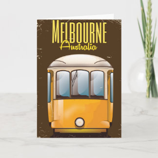 Tarjeta Festiva Afiche de viaje de Melbourne Tram Australia