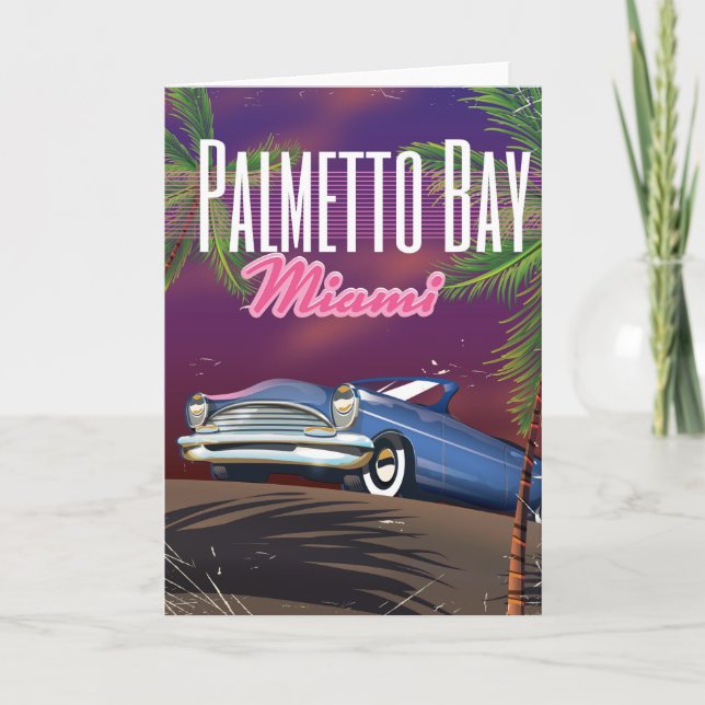 Tarjeta Festiva Afiche de viaje de Palmetto Bay Florida USA 80 (Anverso)