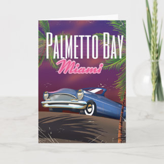 Tarjeta Festiva Afiche de viaje de Palmetto Bay Florida USA 80