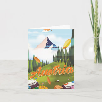 Tarjeta Festiva Afiche de viaje de personalizados de Austria