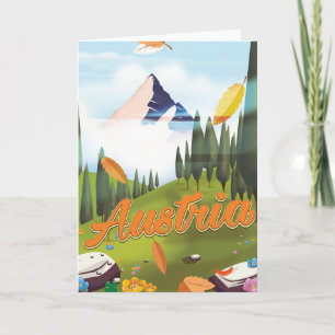 Tarjeta Festiva Afiche de viaje de personalizados de Austria