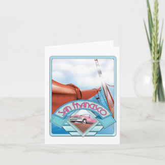 Tarjeta Festiva Afiche de viaje de San Francisco, Estados Unidos
