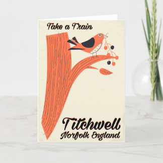Tarjeta Festiva Afiche de viaje de Titchwell Norfolk Beach