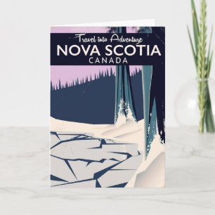 Tarjeta Festiva Afiche de viaje de vacaciones de Nueva Escocia, Ca