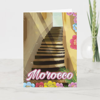 Tarjeta Festiva Afiche de viaje del casco antiguo de Marruecos