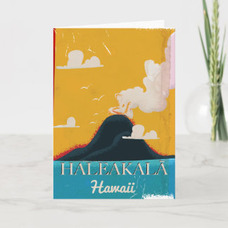 Tarjeta Festiva Afiche de viaje del volcán Haleakalā
