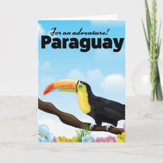 Tarjeta Festiva Afiche de viaje en Paraguay