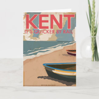 Tarjeta Festiva Afiche de viaje para locomotoras de Kent, Inglater