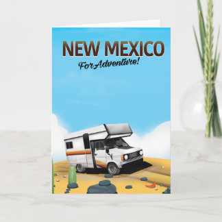 Tarjeta Festiva Afiche de viaje "Por aventura" en Nuevo México