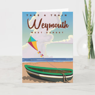 Tarjeta Festiva Afiche de viaje vacacional de Weymouth England