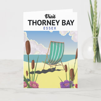 Tarjeta Festiva Afiche de viajes de Thorney Bay, Essex Seaside