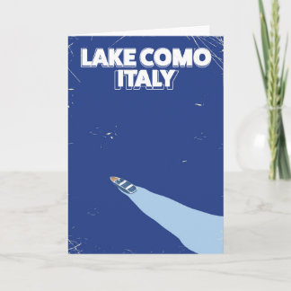 Tarjeta Festiva afiche de viajes del lago como itlay