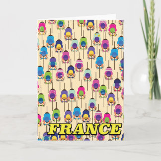 Tarjeta Festiva Afiche de viajes en bicicleta de Francia