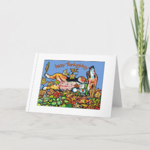 Tarjeta Festiva Afloramiento feliz de la acción de gracias de GGBR