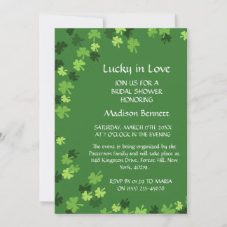 Tarjeta Festiva Afortunada en el amor St. Patrick's Day BABYShower