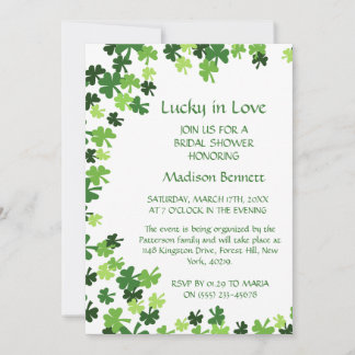 Tarjeta Festiva Afortunada en el amor St. Patrick's Day BABYShower