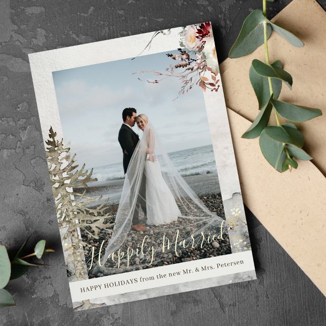 Tarjeta Festiva Afortunadamente Navidades casados festividades rec (Subido por el creador)