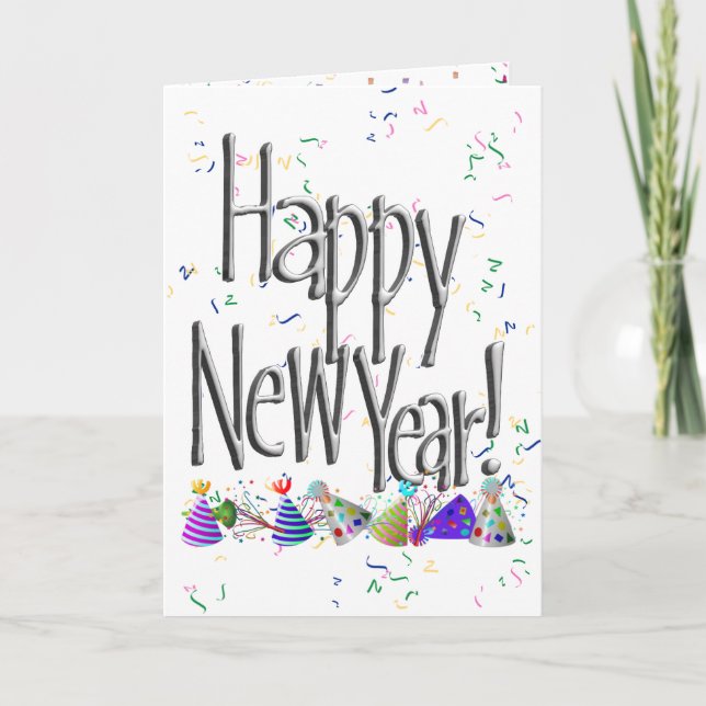 TARJETA FESTIVA ¡AFORTUNADO AÑO NUEVO! (Anverso)