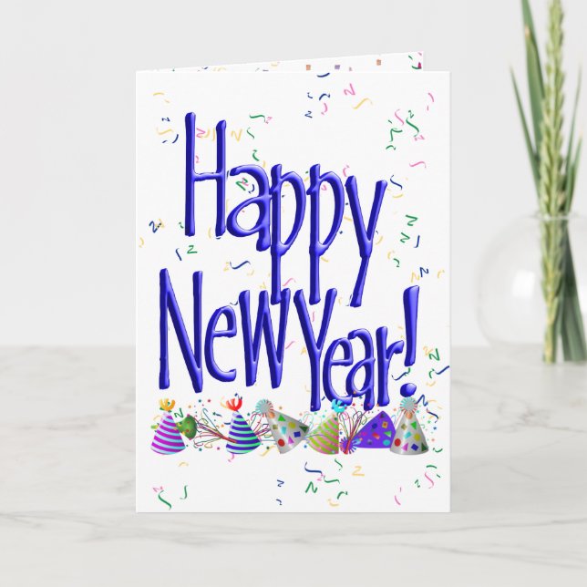TARJETA FESTIVA ¡AFORTUNADO AÑO NUEVO! (Anverso)