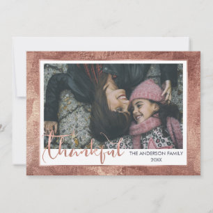 Tarjeta Festiva Afortunado otoño - Fall Thanksgiving Photo Card