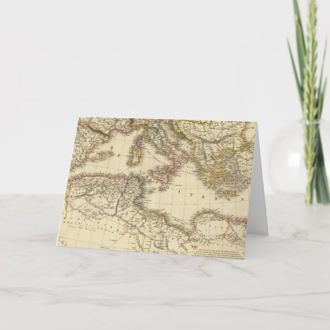 Tarjeta Festiva África del Norte, Mar Mediterráneo (Anverso)