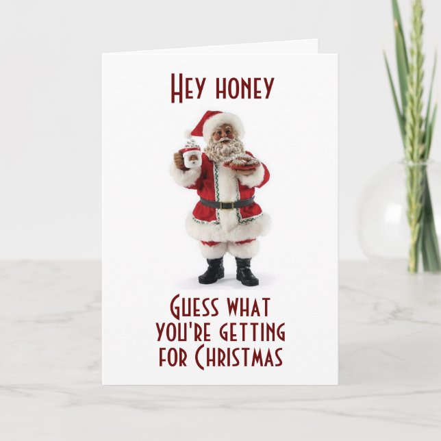 TARJETA FESTIVA AFRICANO-AMERICANO DICE DE SUS NAVIDADES AMOR (Anverso)