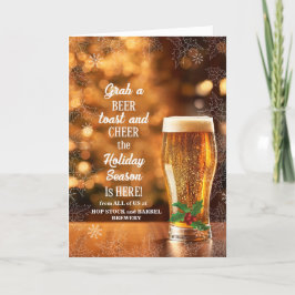 Tarjeta Festiva Agarra una tostada de cerveza y animar el negocio