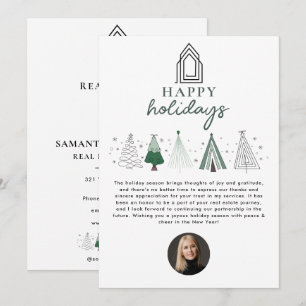 Tarjeta Festiva Agente Inmobiliario Realtor Navidades Felices Fies