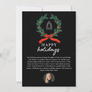 Tarjeta Festiva Agente Inmobiliario Realtor Navidades Felices Fies