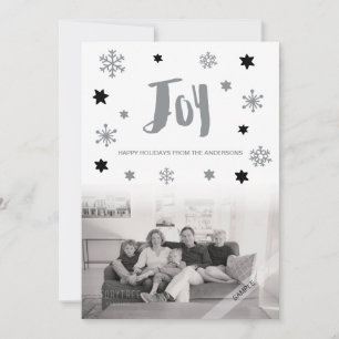 Tarjeta Festiva Agradable foto de moda de vacaciones de joy Silver