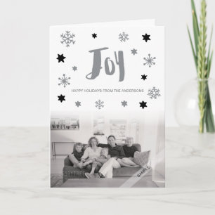 Tarjeta Festiva Agradable foto de moda de vacaciones de joy Silver