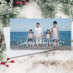 Tarjeta Festiva Agradables deseos de vacaciones para Navidades o f