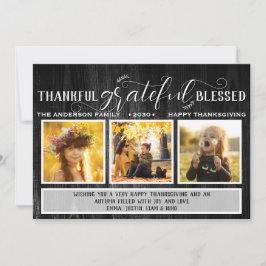 Tarjeta Festiva Agradecida Agradecido Bendita Foto Día de Acción d