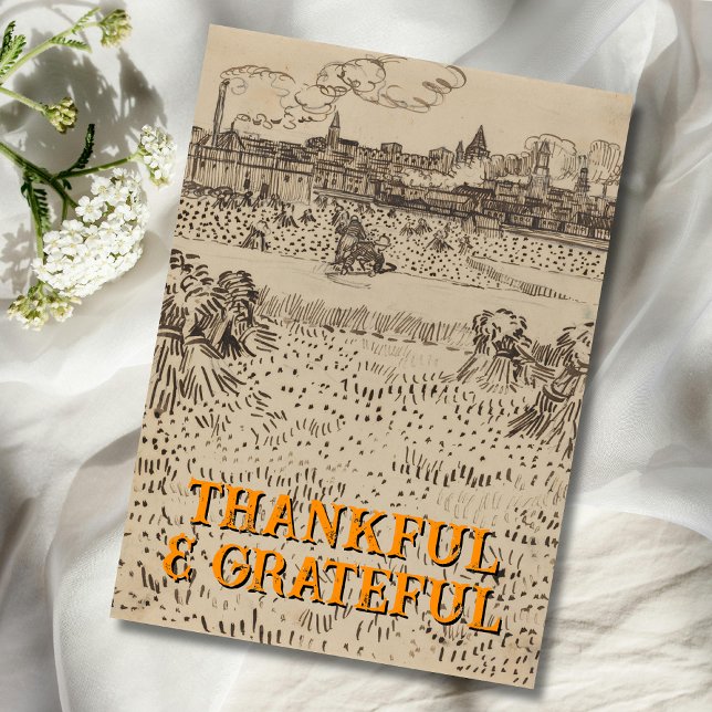 Tarjeta Festiva Agradecido y agradecido por la cosecha Vincent van (Subido por el creador)