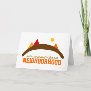 Tarjeta Festiva Agradecidos por nuestro barrio