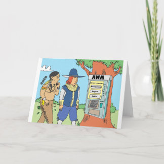 Tarjeta Festiva AGRADECIMIENTO / Cajero automático / regalos FINAN