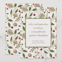 Agradecimiento de Acción de Gracias con Follaje Ot