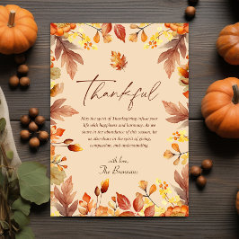 Tarjeta Festiva Agradecimiento de Acción de Gracias otoño a Rusia