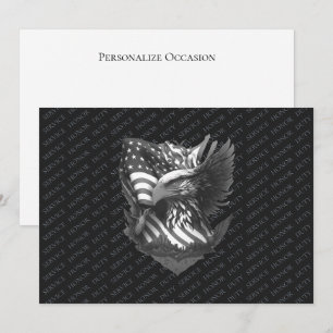 Tarjeta Festiva Agradecimiento Militar Patriótico Gracias Veterano