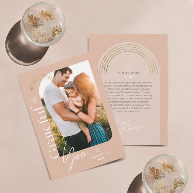 Tarjeta Festiva Agradecimiento Para Usted Moderno Arco Geométrico  (Subido por el creador)