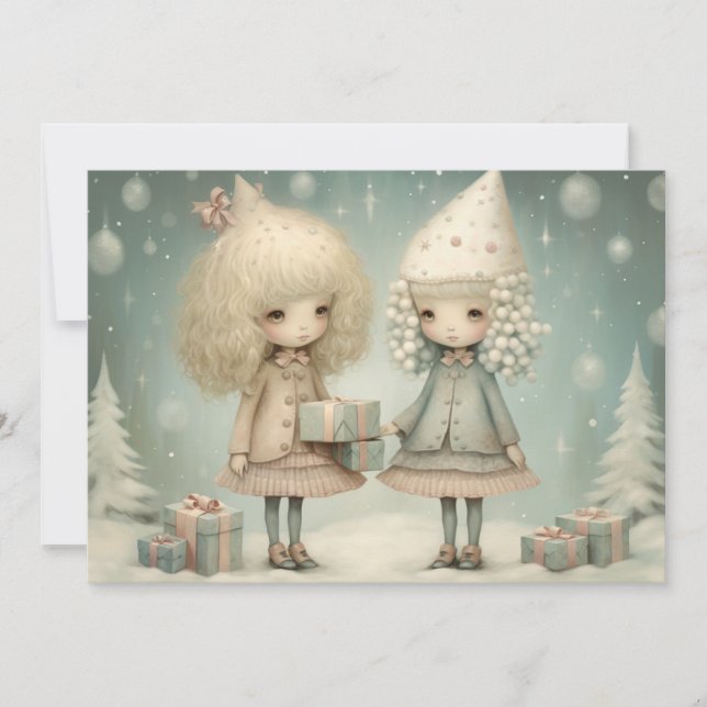 Tarjeta Festiva Agradecimiento para ustedes: Un Feliz Saludo de Na (Anverso)