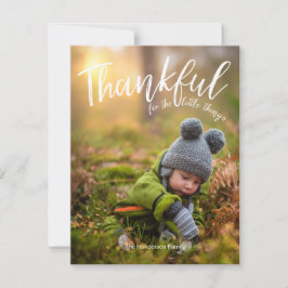 Tarjeta Festiva Agradecimiento por la foto de Acción de Gracias po