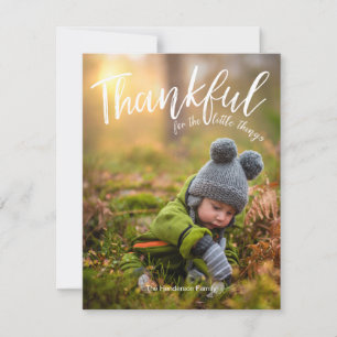 Tarjeta Festiva Agradecimiento por la foto de Acción de Gracias po